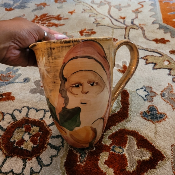 MARCO E CRISTINA Father Christmas PITCHER Santa  Made in Italy 8" Tall - Picture 5 of 6